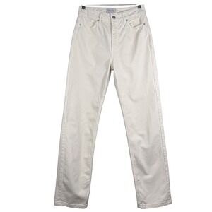 Holzweiler Naomi Twill Trouser Off White High Rise Straight Leg Pants S 14052